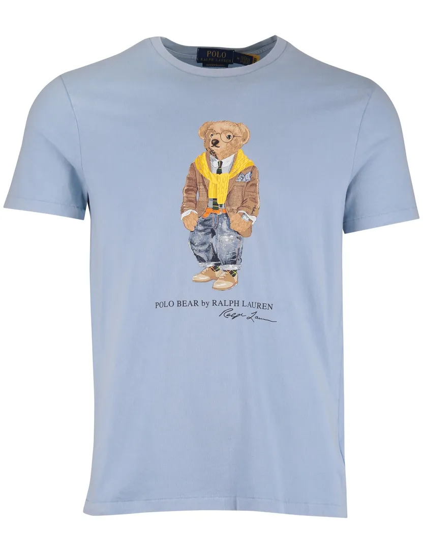 Polo Ralph Lauren t-shirt katoen lichtblauw geprint