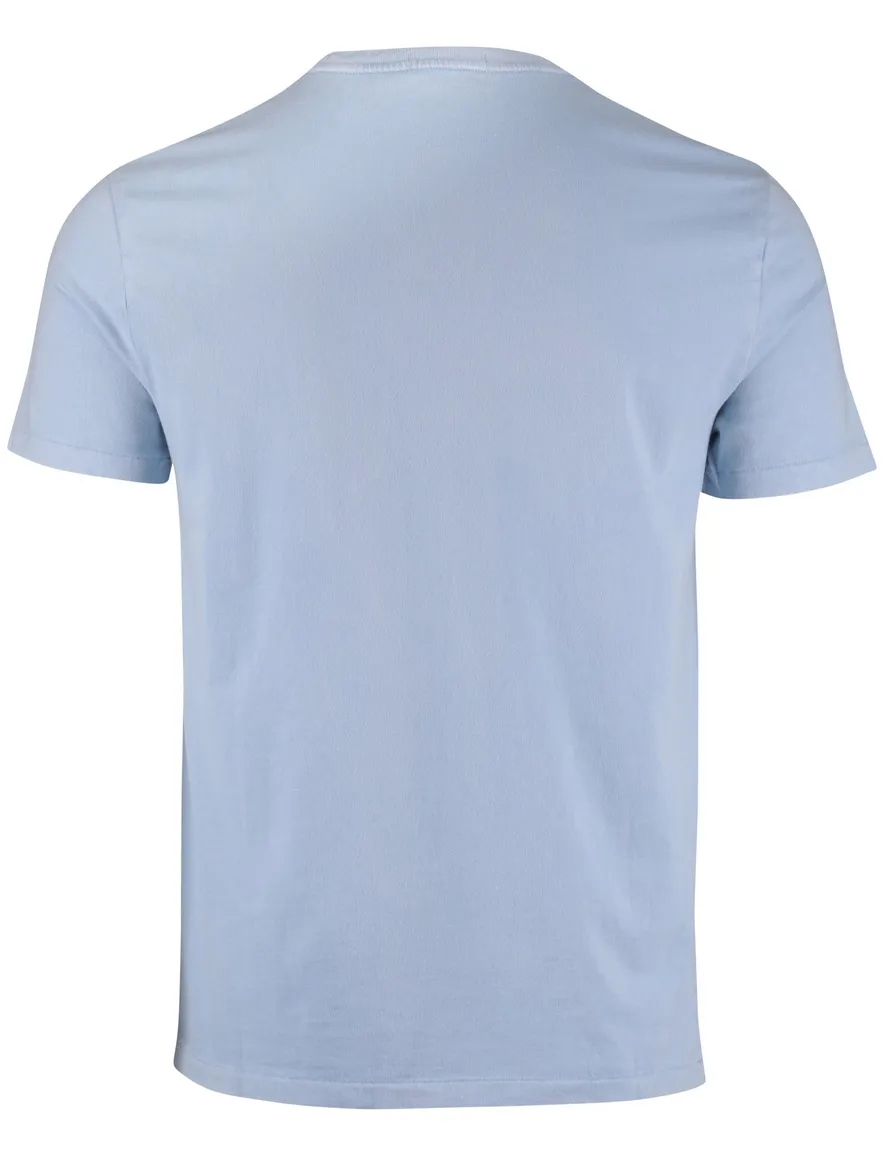 Polo Ralph Lauren t-shirt geprint lichtblauw katoen