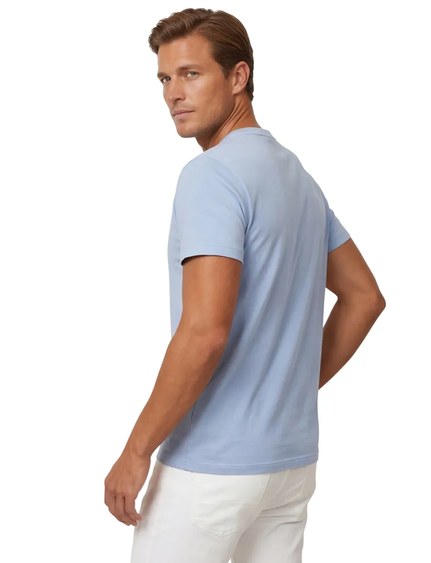 Polo Ralph Lauren t-shirt geprint lichtblauw katoen