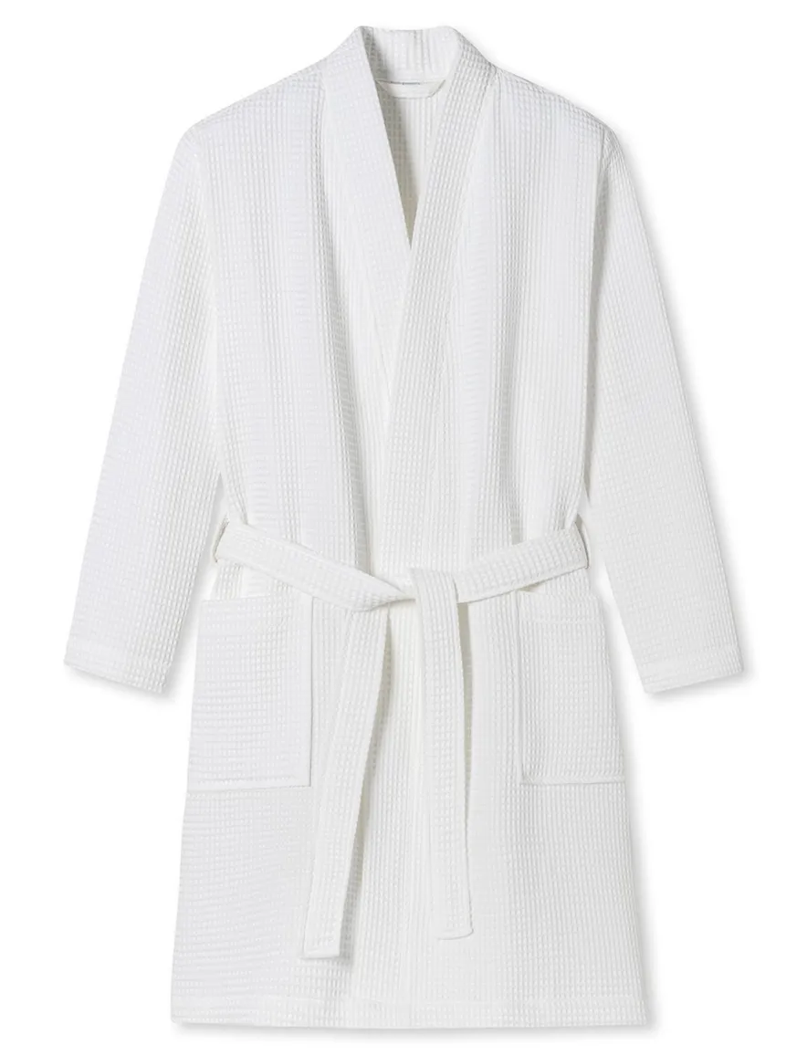 Witte badjas Schiesser effen