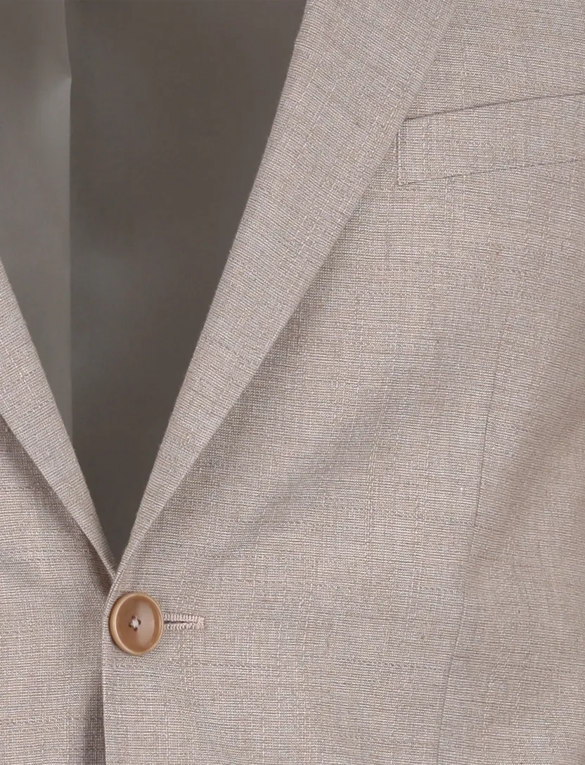 Beige linnen colbert Club of Gents mix en match slim fit