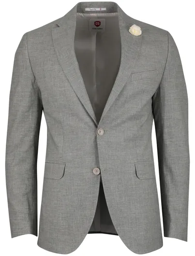Carl Gross Grijs linnen colbert Club of Gents mix en match slim fit