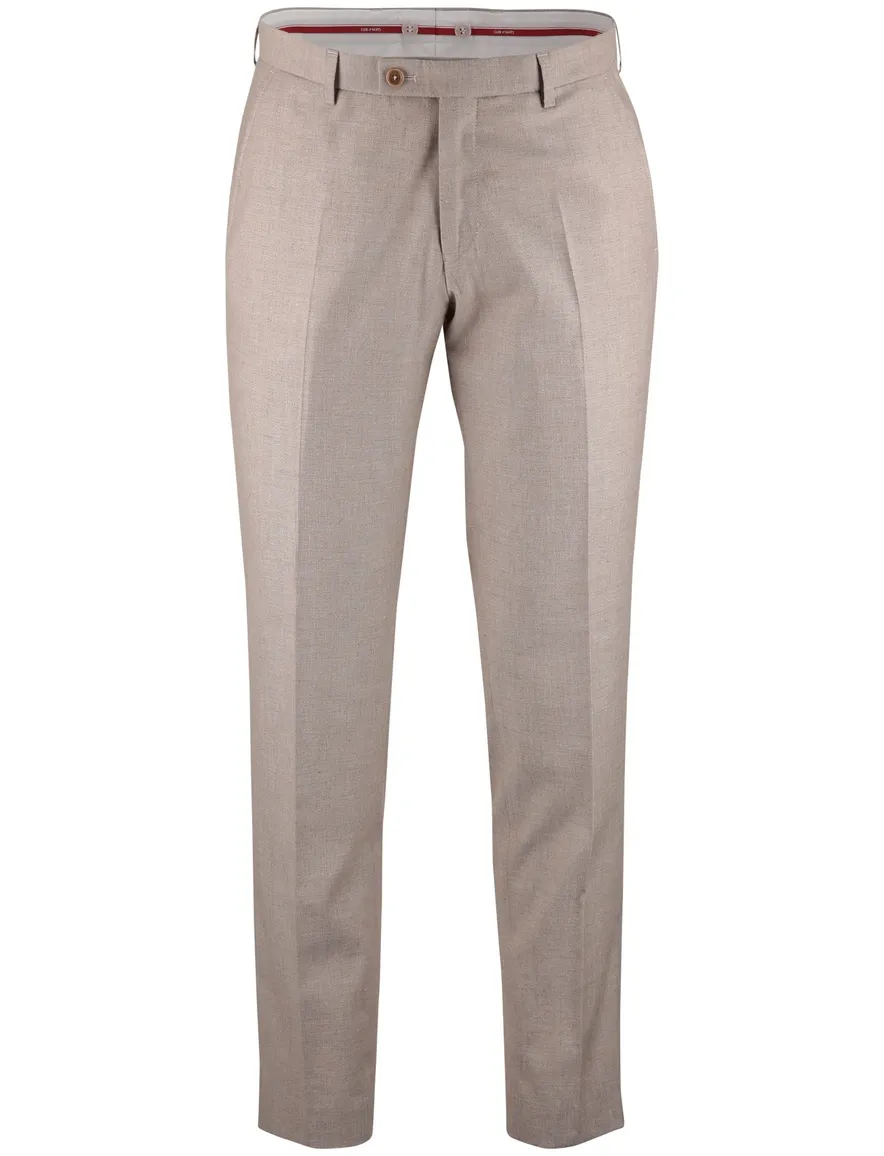 Pantalon flatfront Carl Gross Slim Fit beige