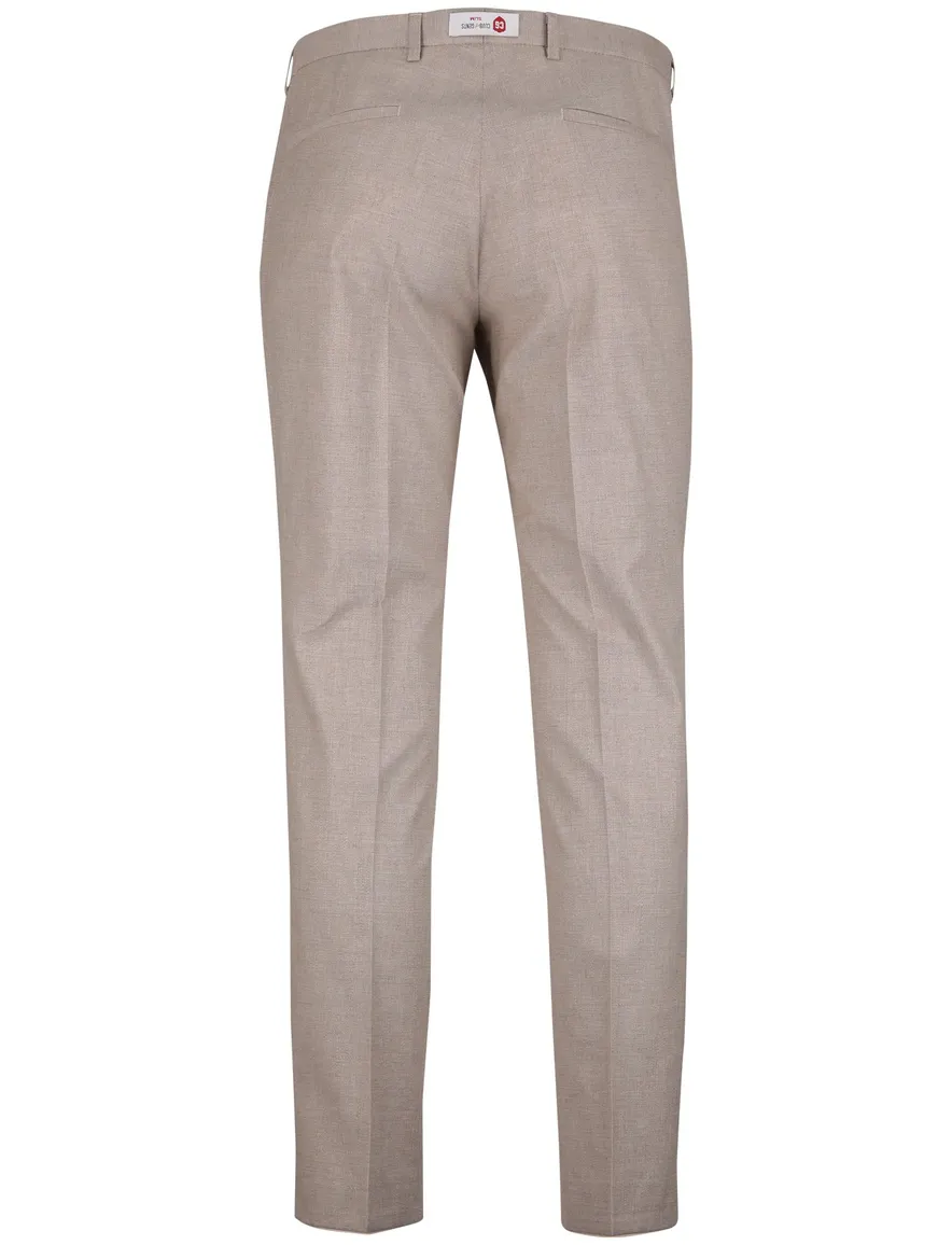 Pantalon flatfront Carl Gross Slim Fit beige