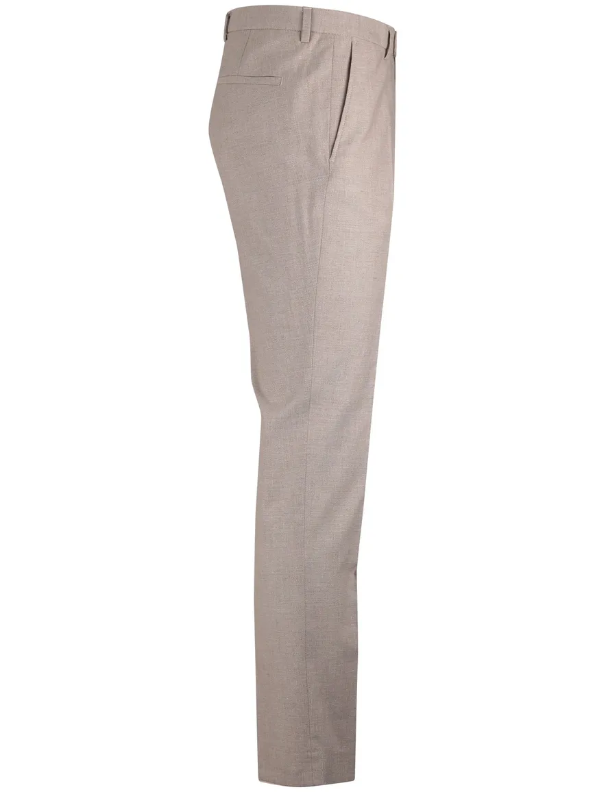 Pantalon flatfront Carl Gross Slim Fit beige