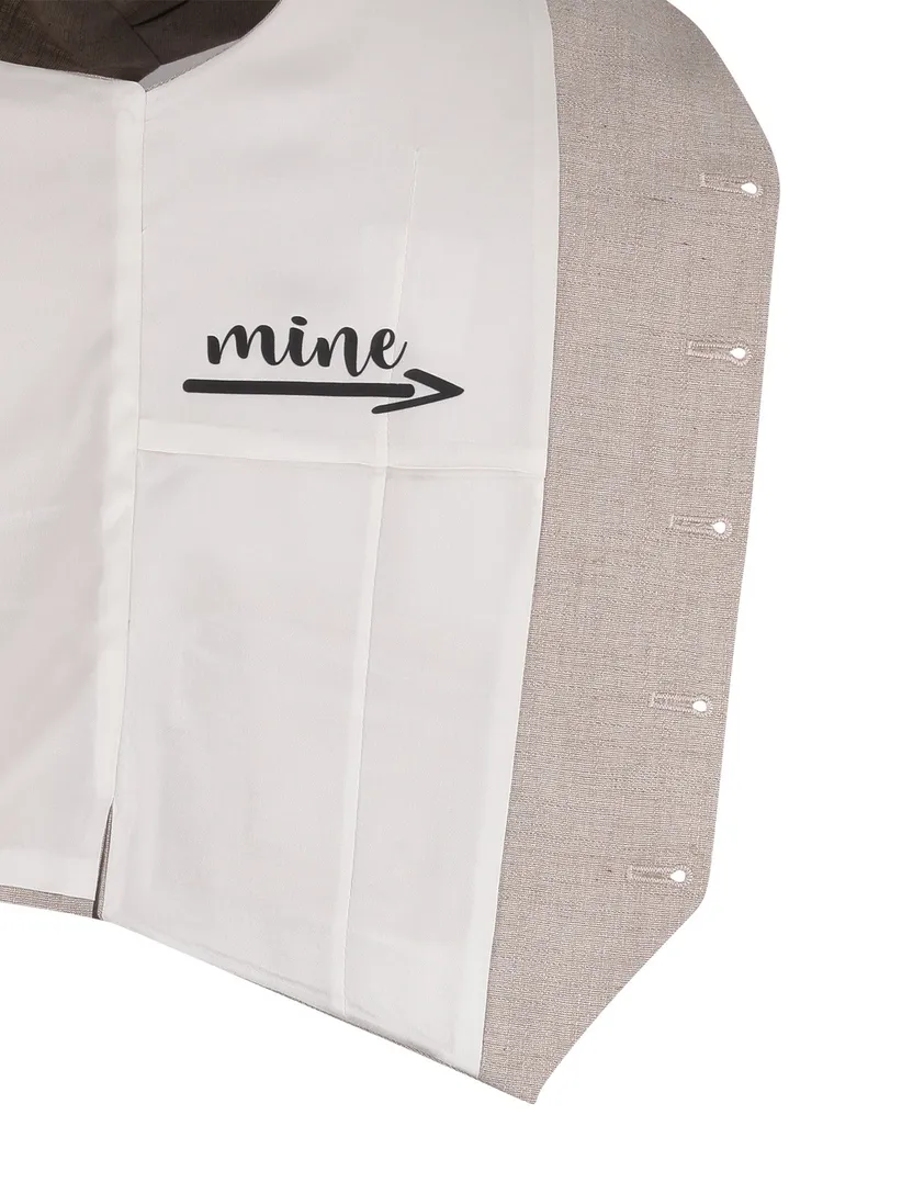 Beige linnen gilet Club of Gents mix en match slim fit