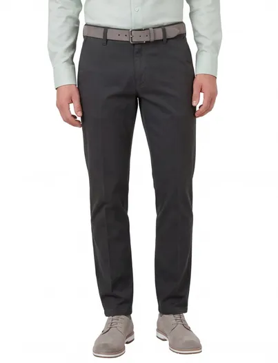 M.E.N.S. M.E.N.S broek effen groen katoen