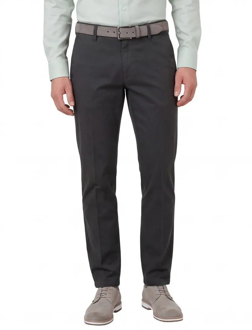 M.E.N.S broek effen groen katoen