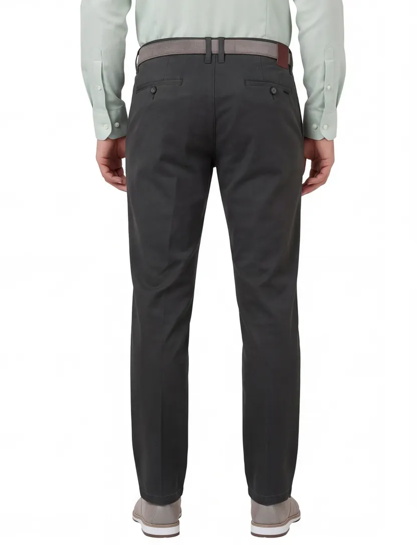 M.E.N.S broek effen groen katoen