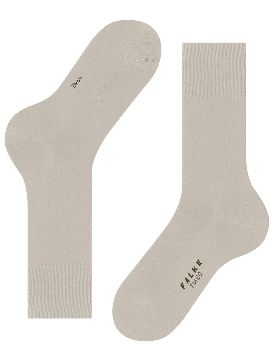 Falke Tiago herensokken beige katoen modern