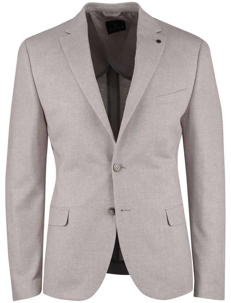 Zuitable colbert beige gemeleerd