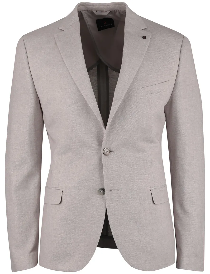 Zuitable colbert beige gemeleerd