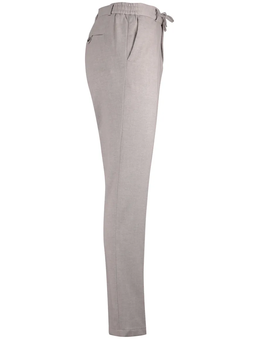 Beige chino Zuitable elastische band gemeleerd