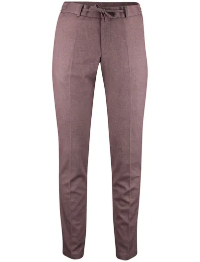 Zuitable Chino rood gemeleerd Zuitable elastische band striksluiting