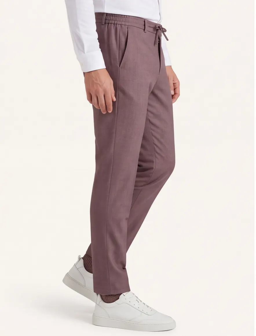 Zuitable pantalon rood gemeleerd