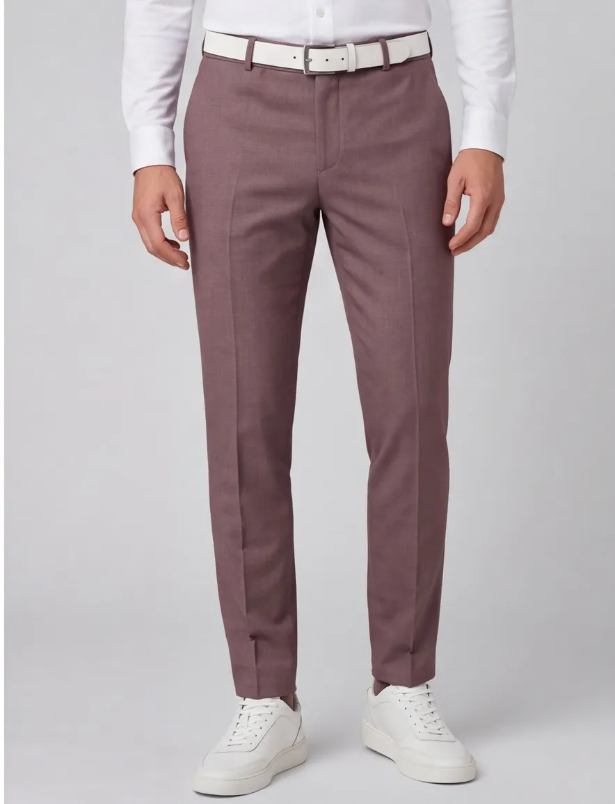 Zuitable pantalon rood gemeleerd