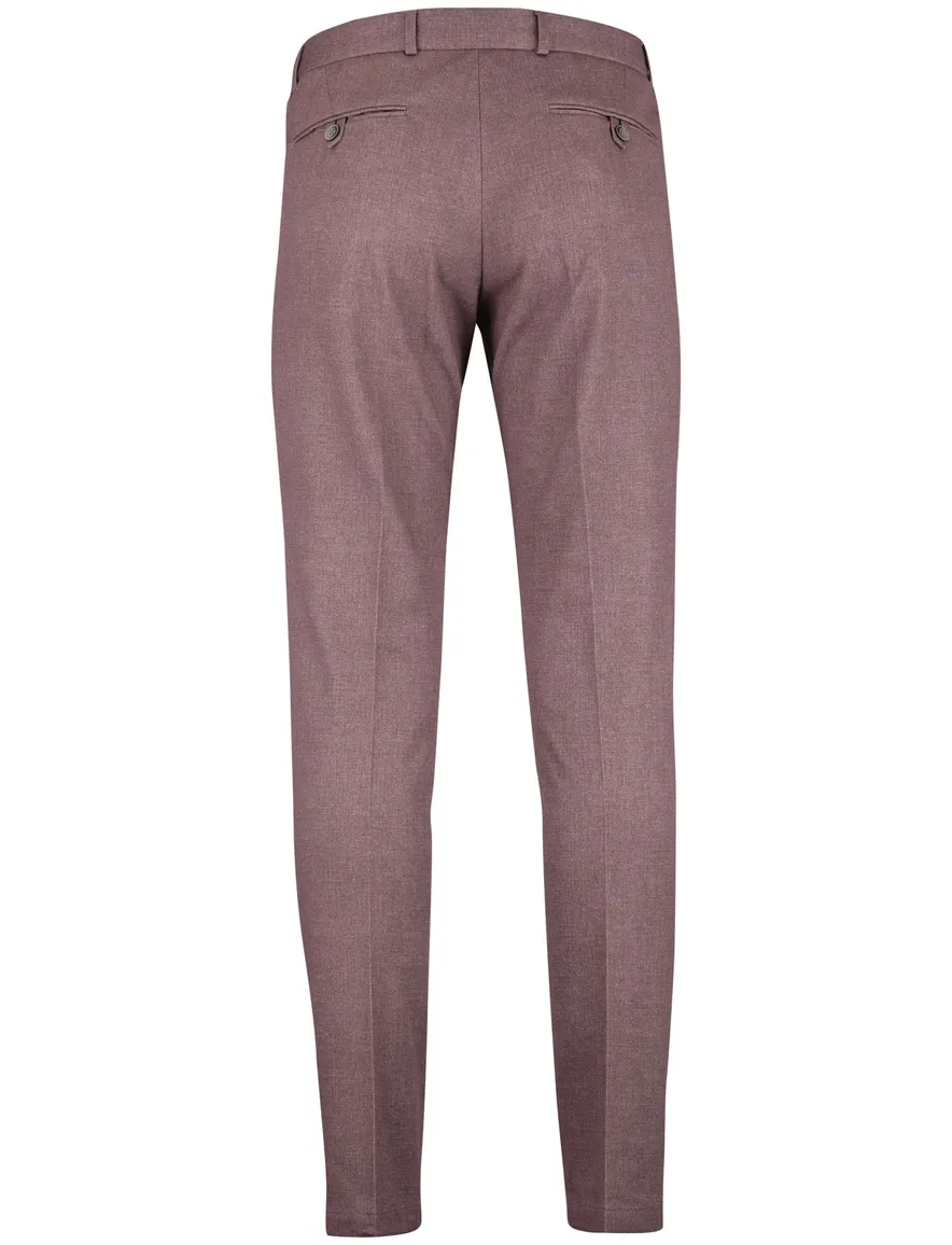 Chino bruin gemeleerd Zuitable elastische band striksluiting