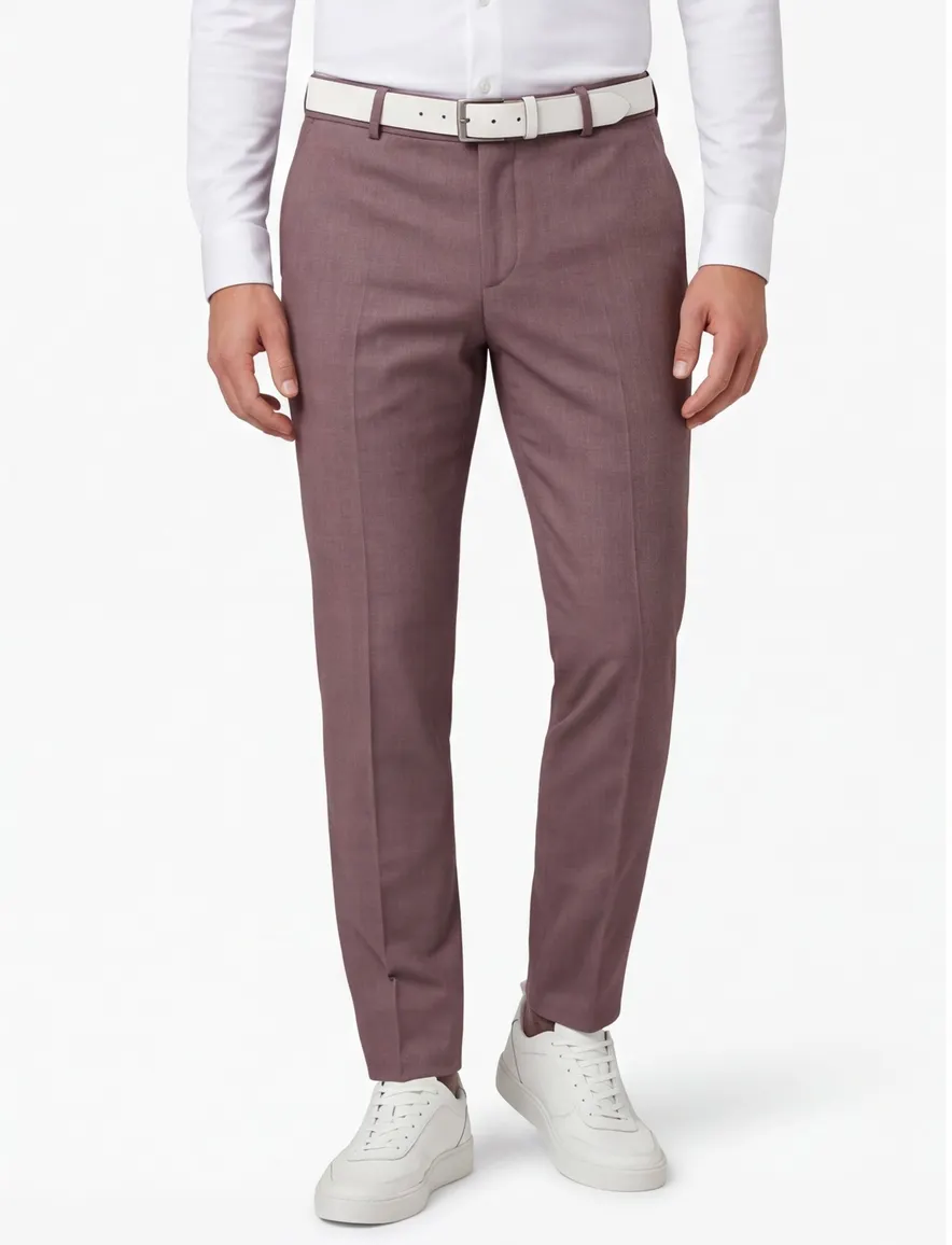 Zuitable pantalon rood gemeleerd