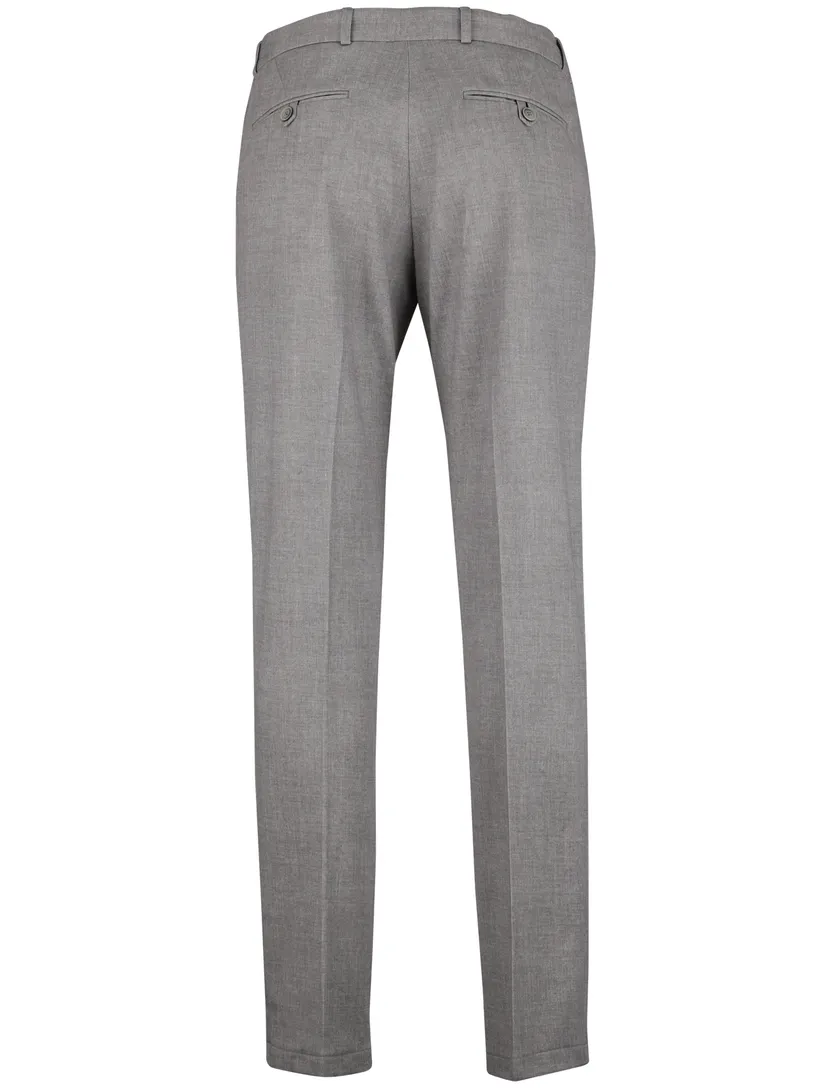 Pantalon elastische band Zuitable grijs gemeleerd slim fit