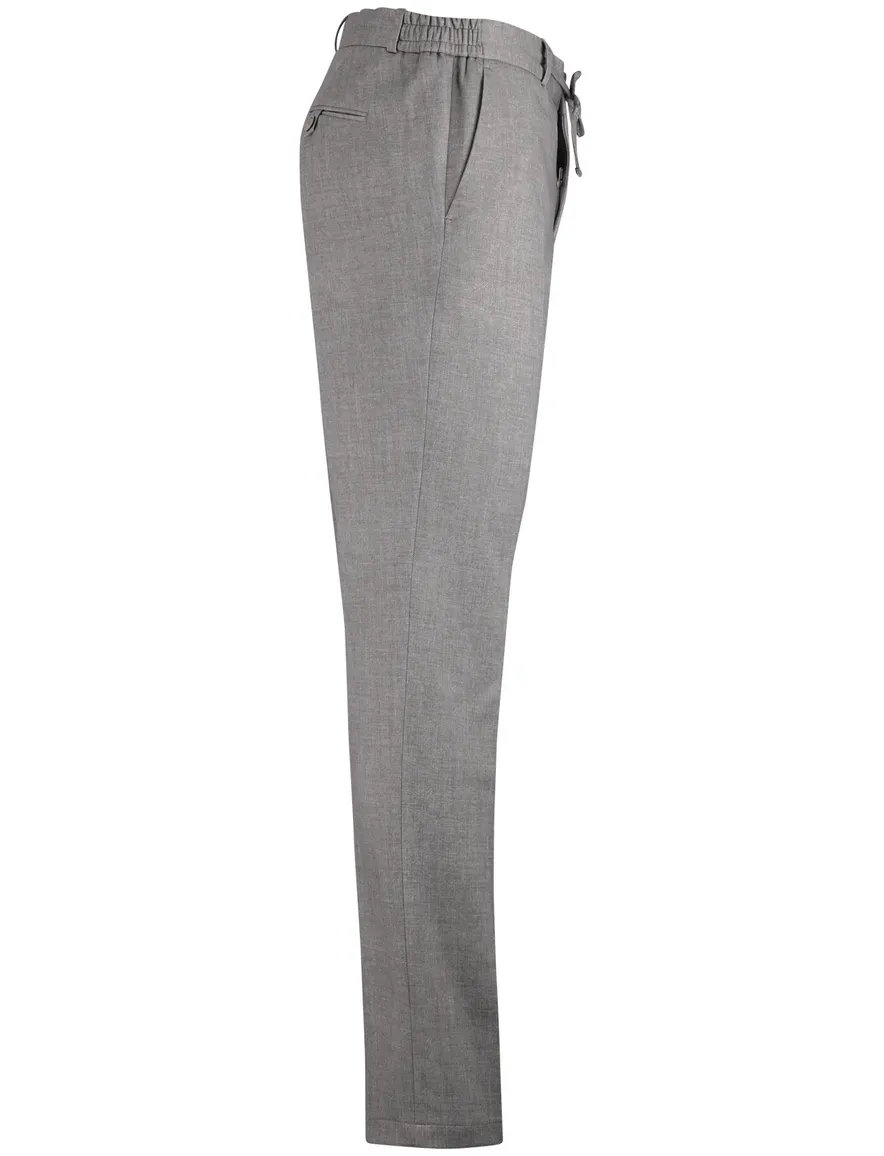 Zuitable pantalon elastische band grijs