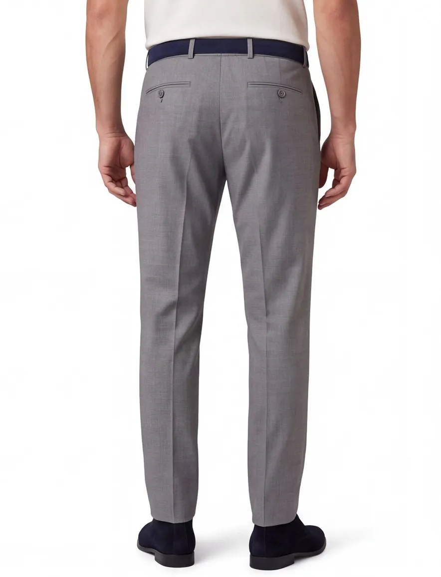 Zuitable pantalon elastische band grijs