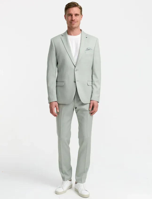 Colbert mix en match Zuitable lichtgroen slim fit
