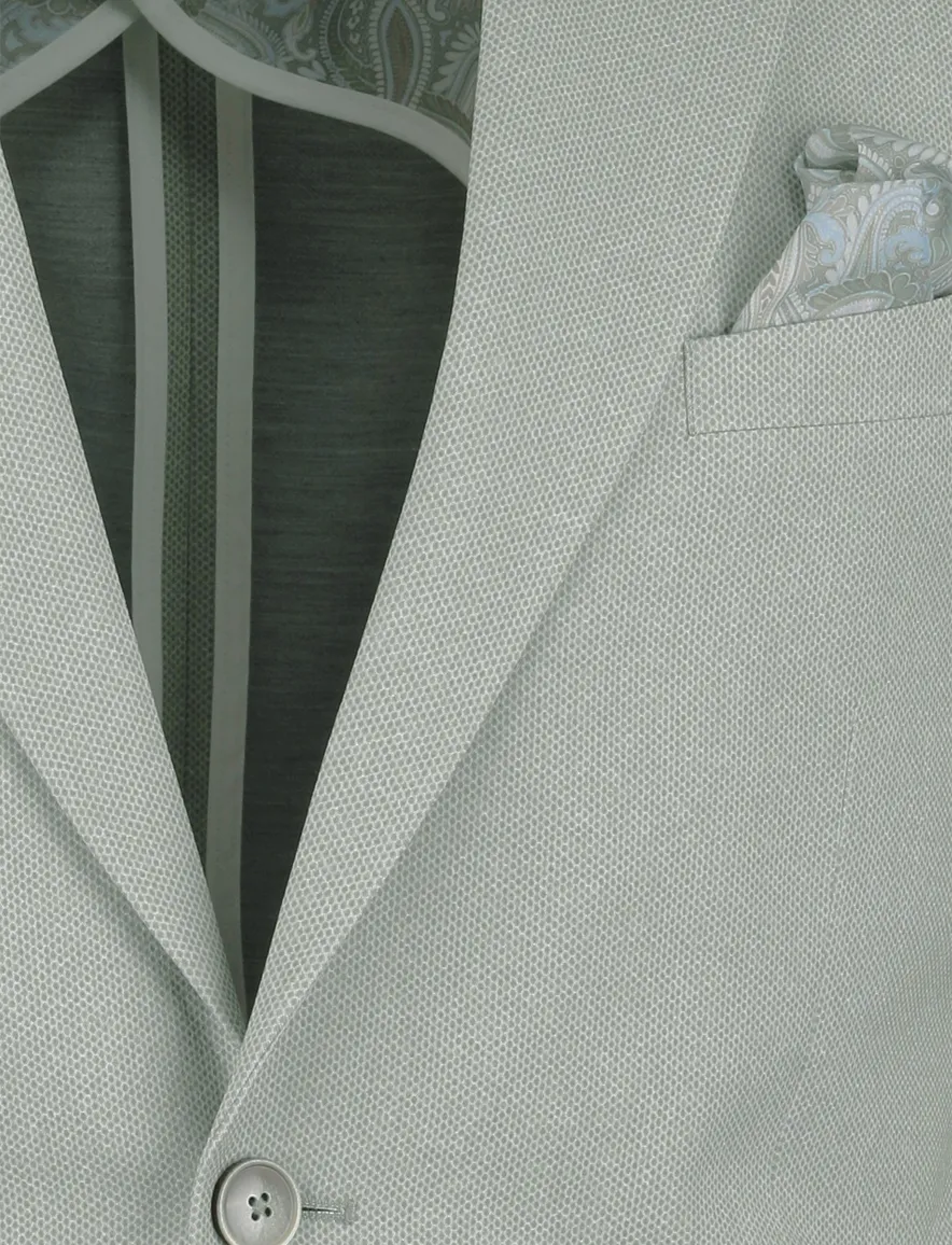 Colbert mix en match Zuitable lichtgroen slim fit