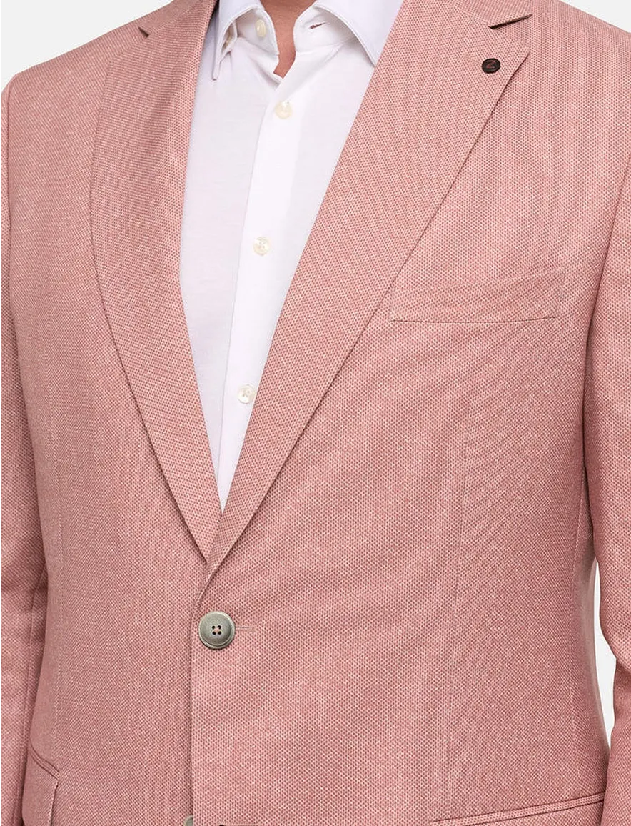 Zuitable colbert 2 knoops roze