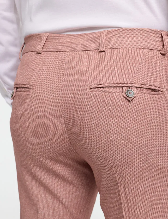 colbert Zuitable met polyester voering gemêleerd roze 2-knoops
