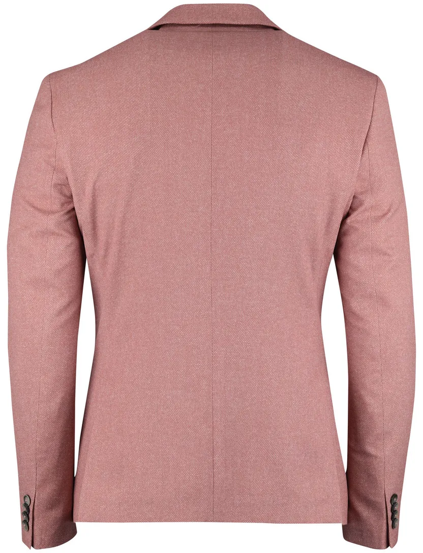 colbert Zuitable met polyester voering gemêleerd roze 2-knoops