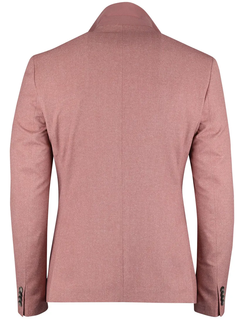 colbert Zuitable met polyester voering gemêleerd roze 2-knoops