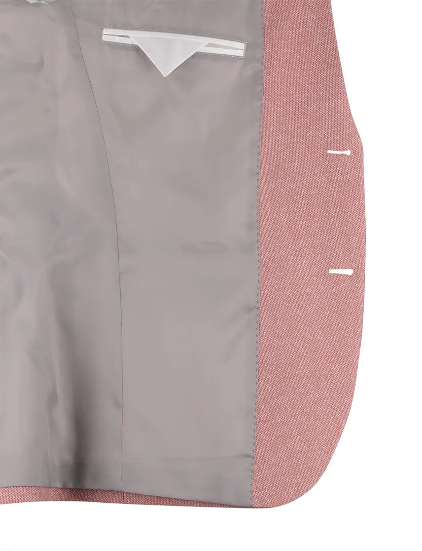 colbert Zuitable met polyester voering gemêleerd roze 2-knoops