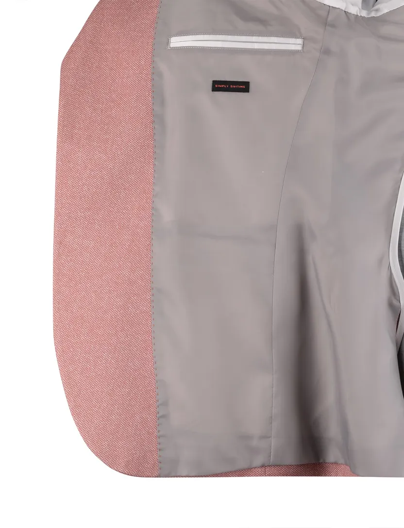 colbert Zuitable met polyester voering gemêleerd roze 2-knoops