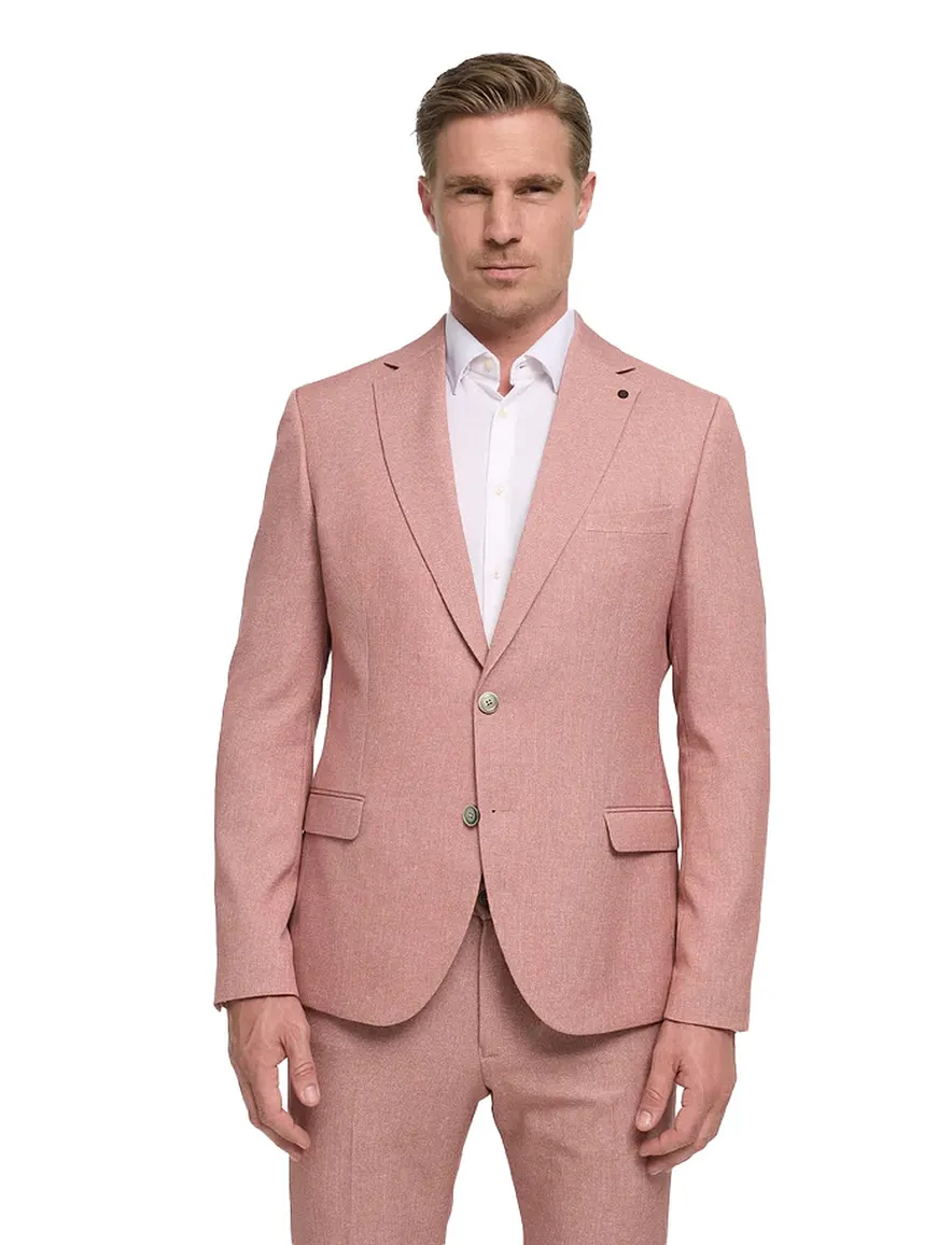 Zuitable colbert 2 knoops roze