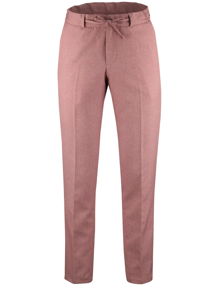 chino pantalon Zuitable met katoenen voering roze met koord