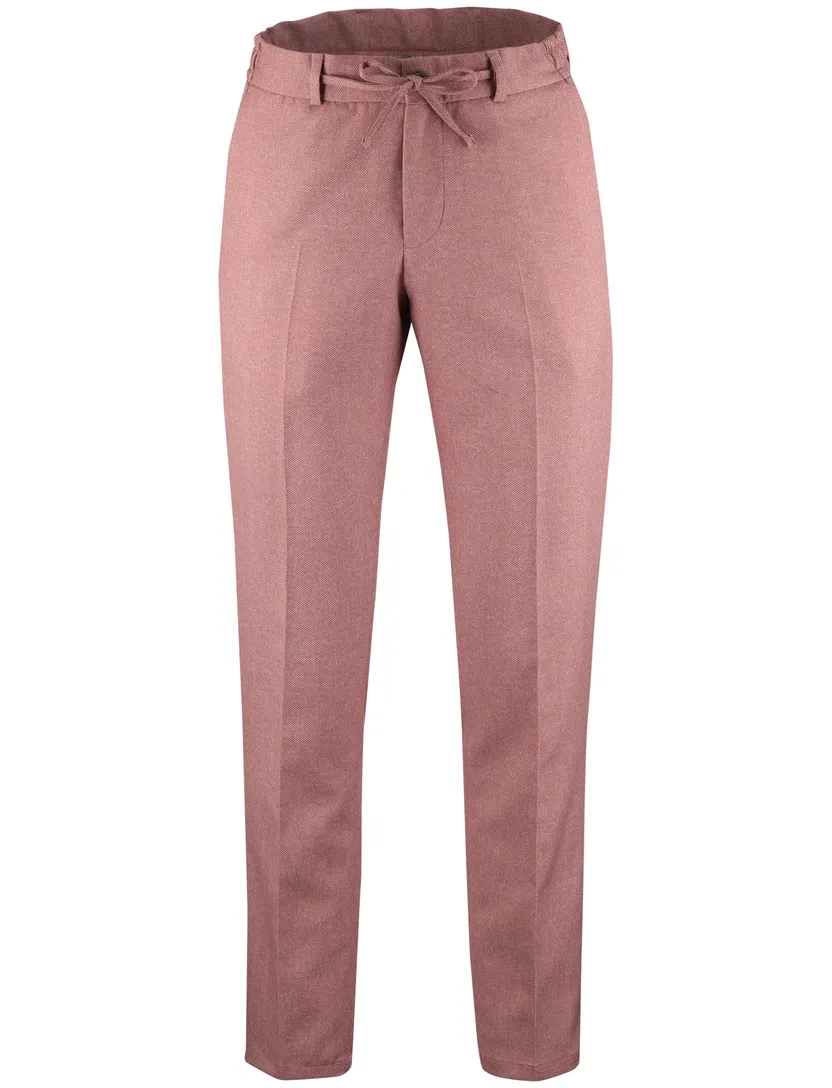 polyester chino pantalon met voering Zuitable koord roze