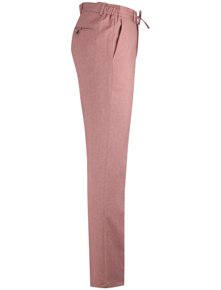 chino pantalon Zuitable met katoenen voering roze met koord