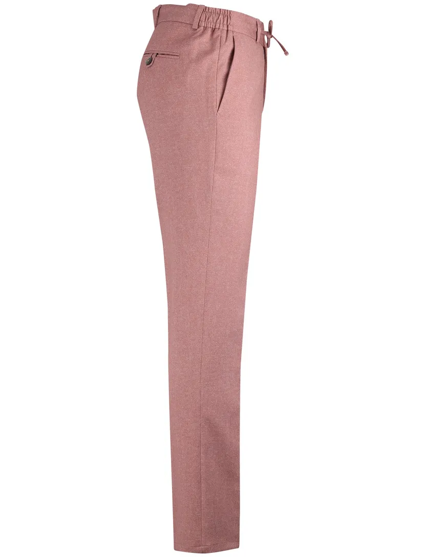 polyester chino pantalon met voering Zuitable koord roze
