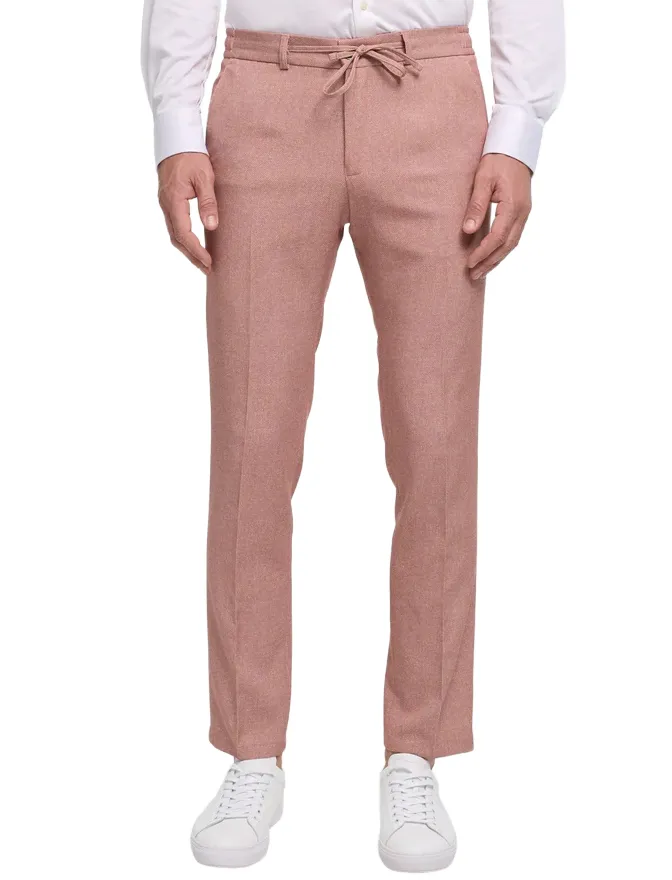 polyester chino pantalon met voering Zuitable koord roze