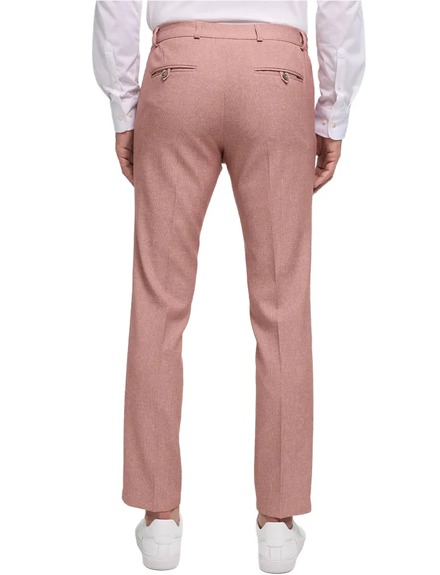 chino pantalon Zuitable met katoenen voering roze met koord