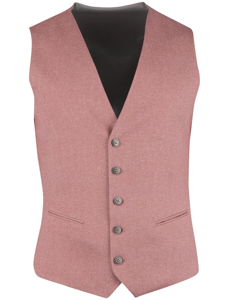 roze gilet Zuitable omkeerbaar print en effen