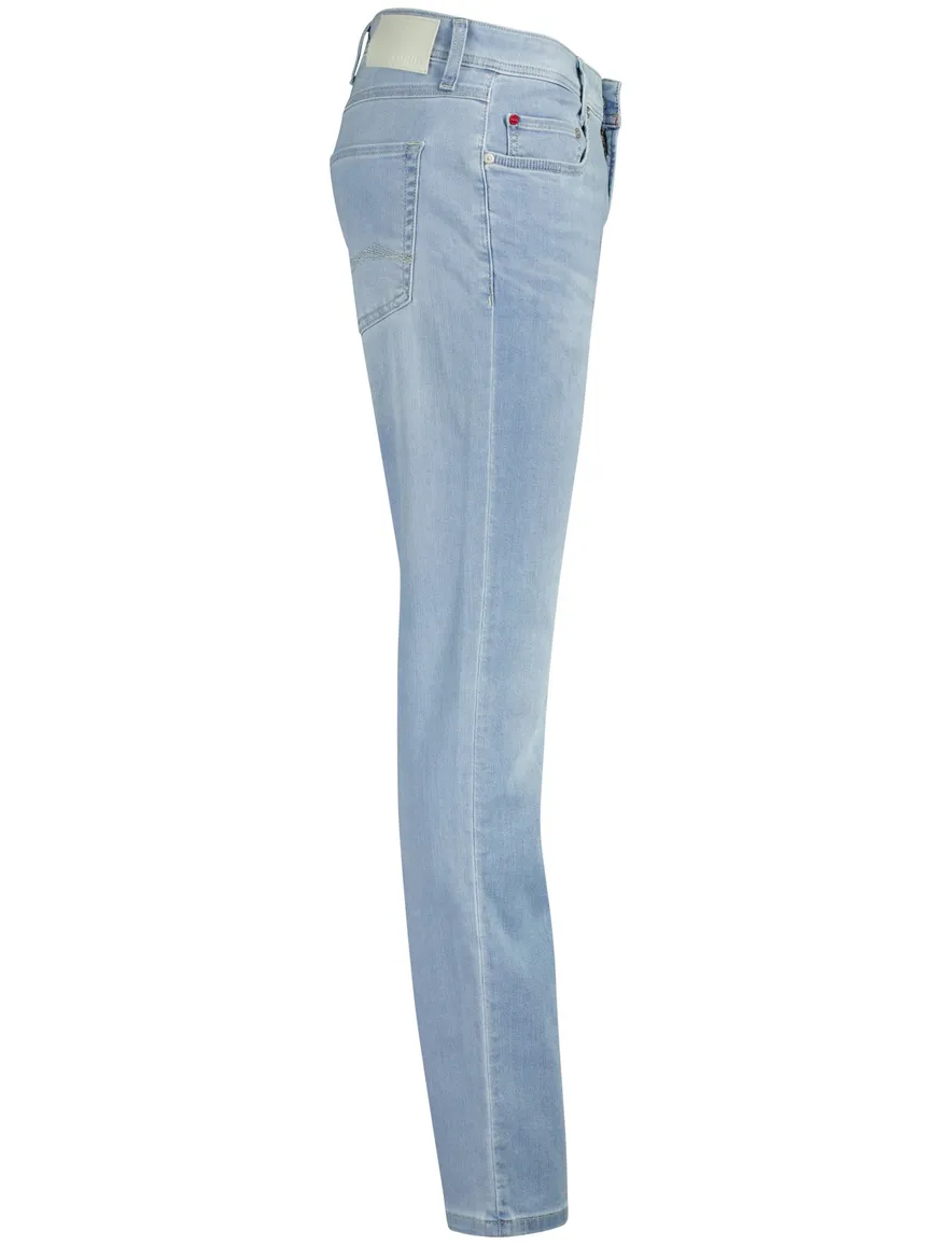 Lichtblauwe jeans Mac Flexx zonder omslag denim