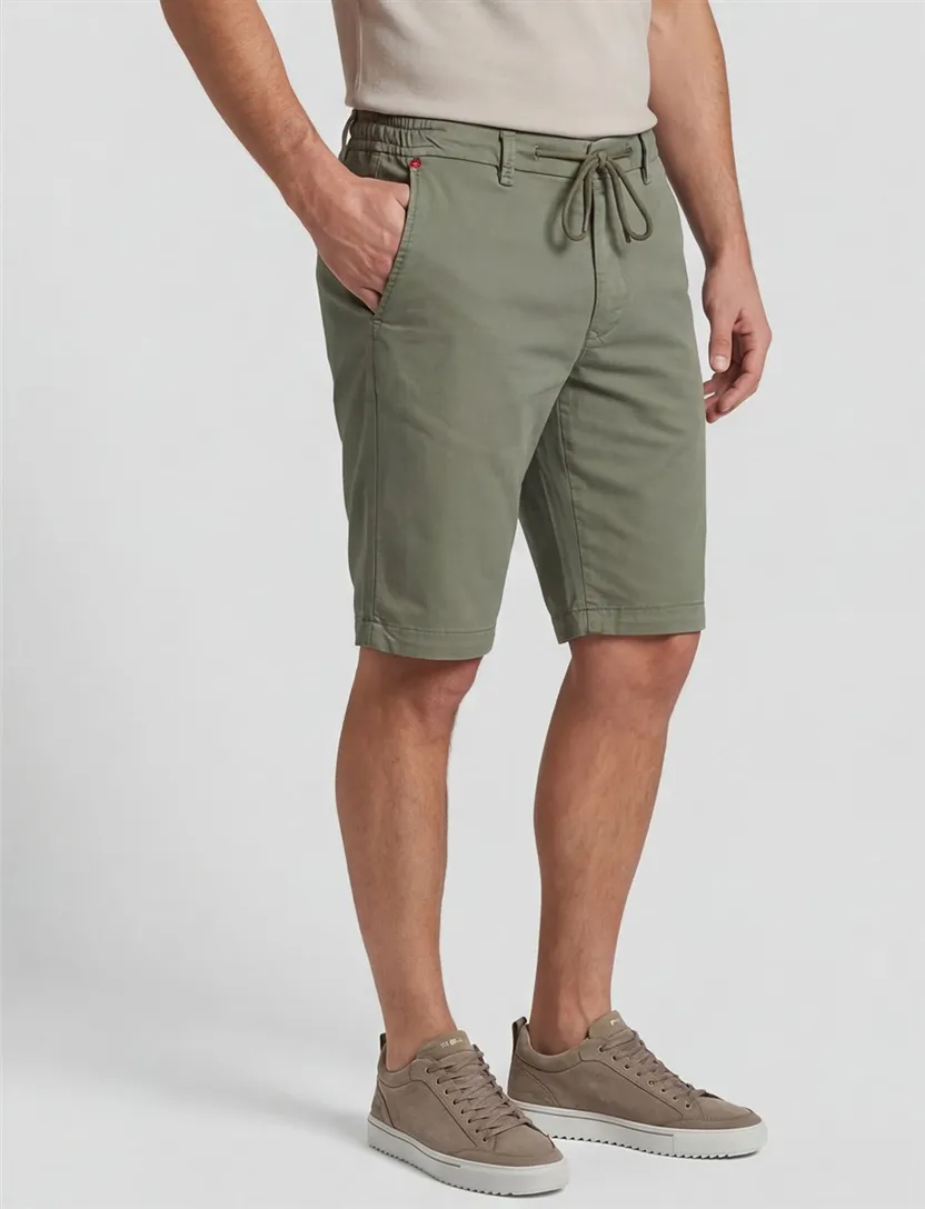bermuda Mac normale fit groen elastisch