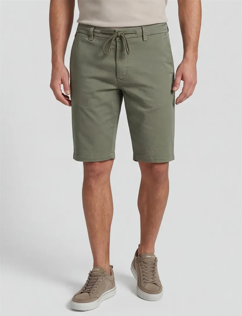 bermuda Mac normale fit groen elastisch