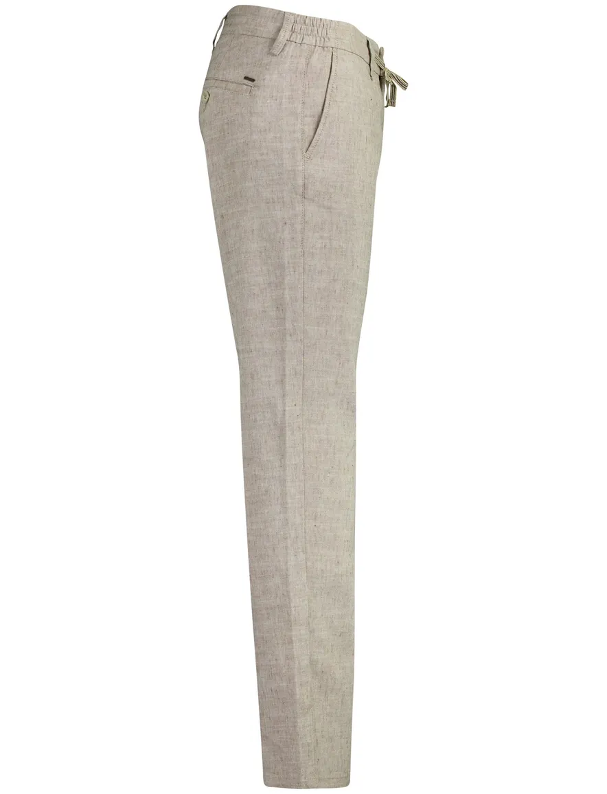 Mac Pantalon chino Lennox Sport beige linnen
