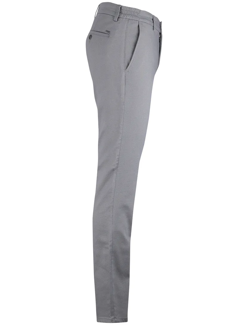 Pantalon chino Mac grijs normale fit katoen