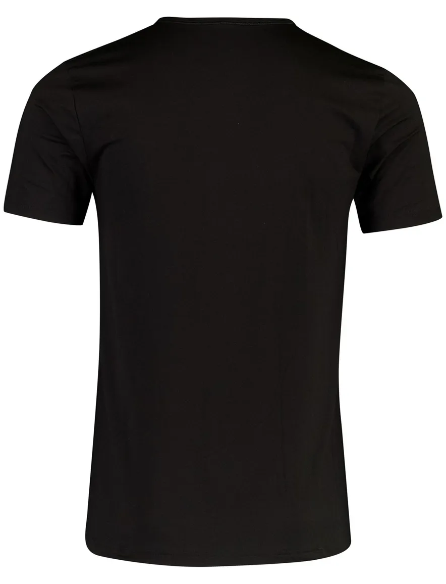 T-shirt Mey basic zwart katoen