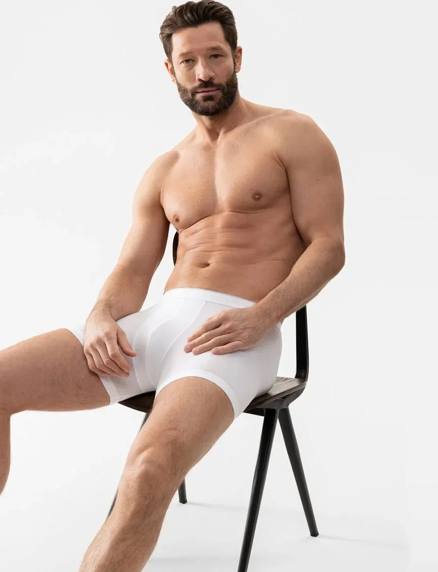 Mey Boxershort wit effen elastische band katoen