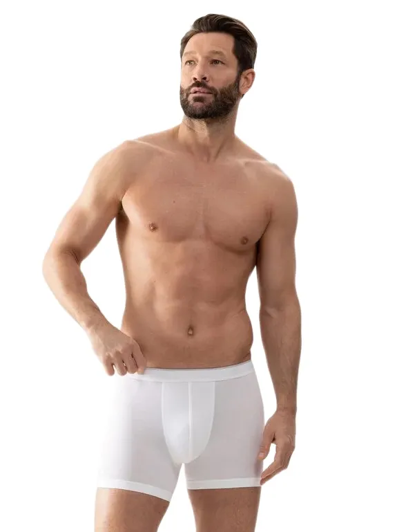 Mey Boxershort wit effen elastische band katoen
