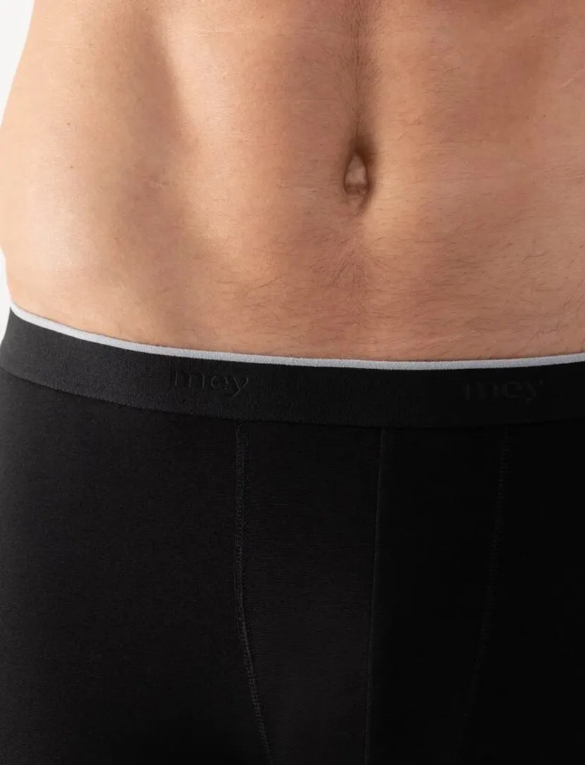 Boxershort Mey zwart effen katoen elastische band